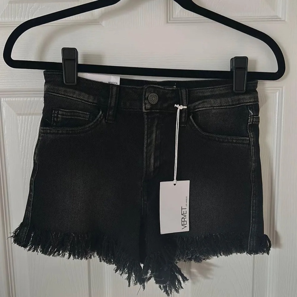 Vervet Women's Black Denim Shorts
